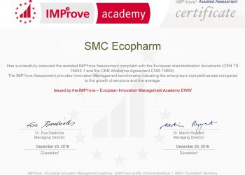 SMC Ecopharm Ltd. received the IMP3rove certificate